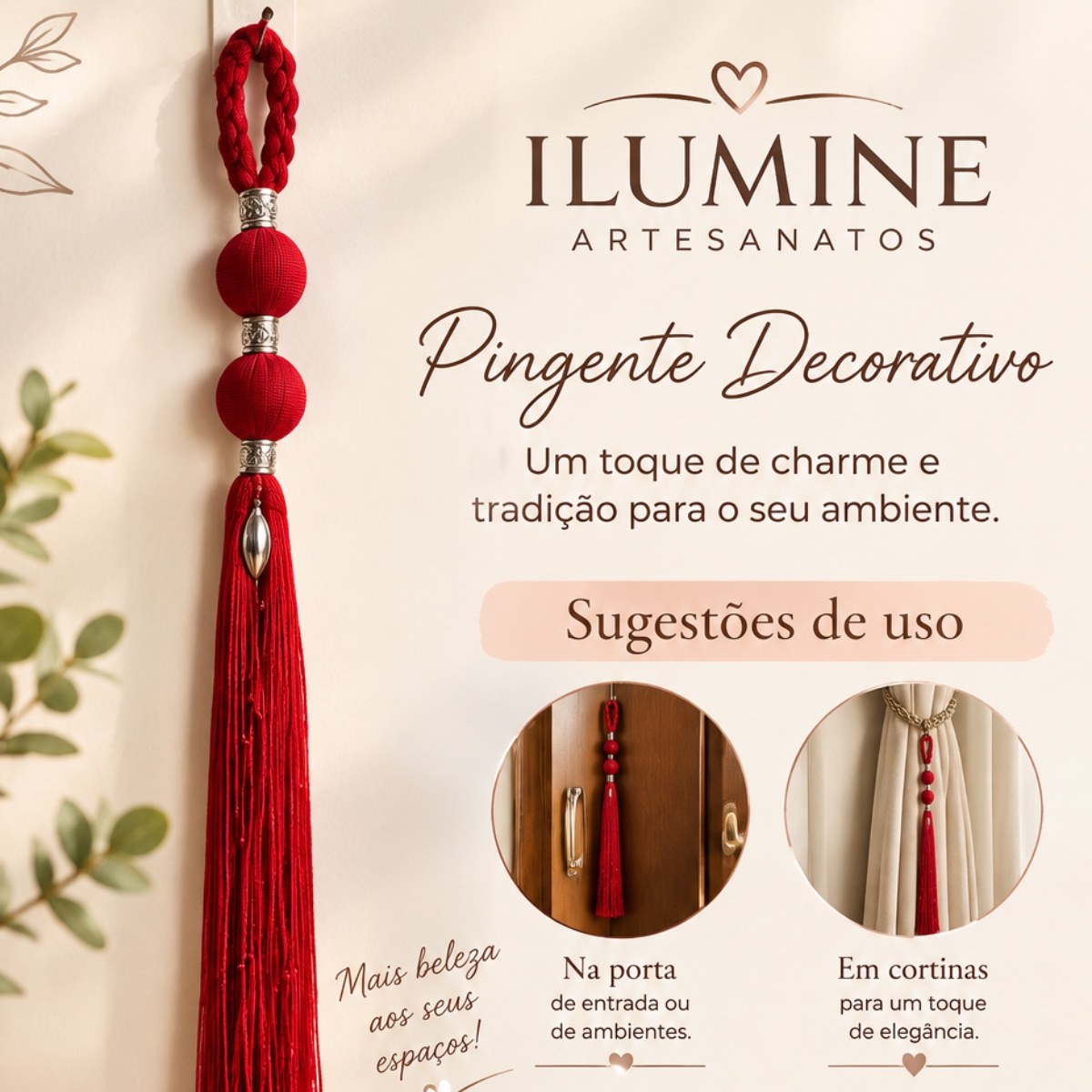 Pingente Decorativo Luxo - 70cm